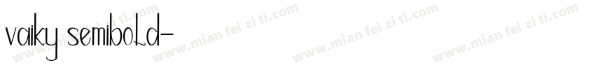 vaiky semibold字体转换